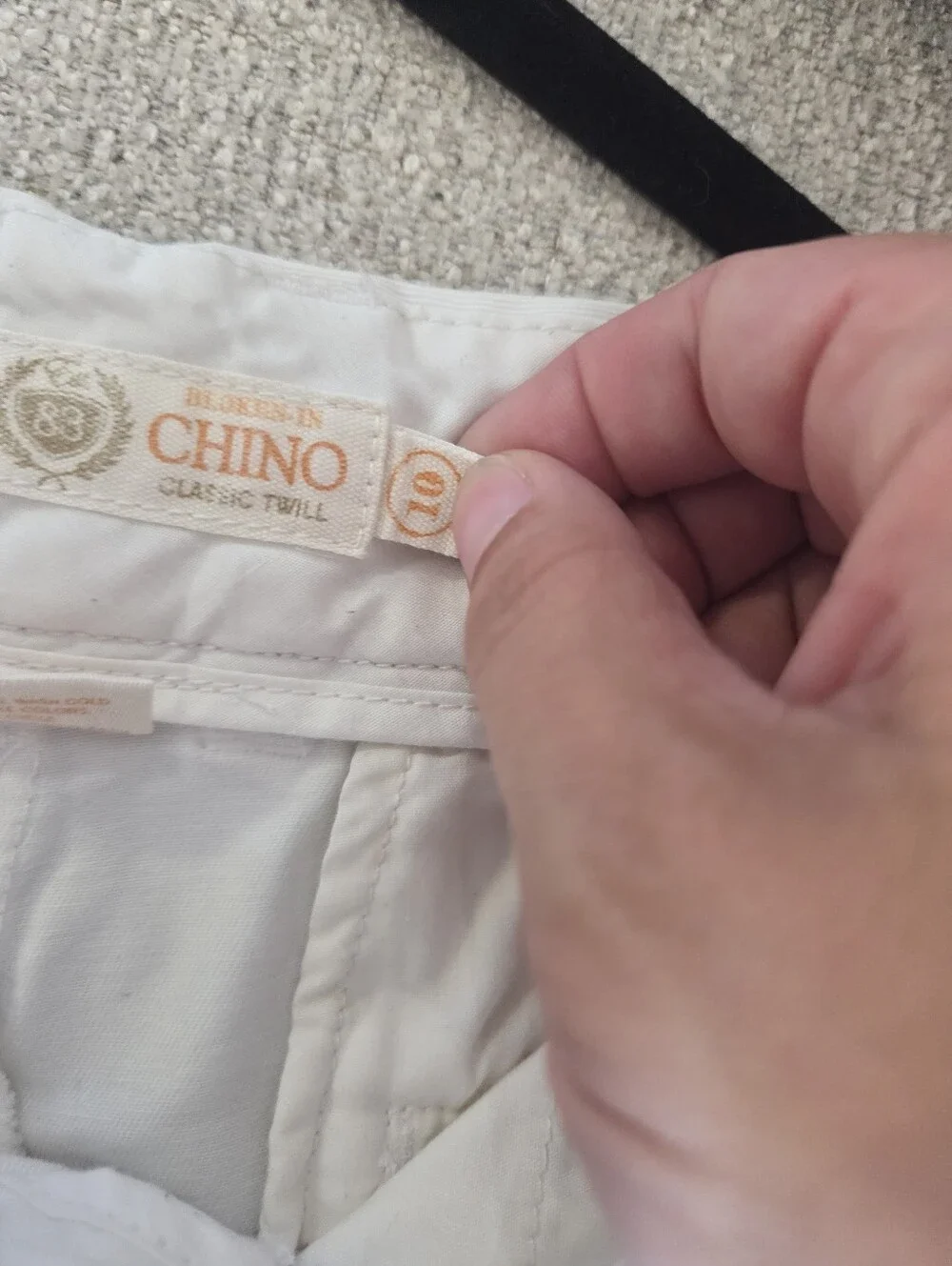 J. Crew White Chino Shorts Broken-In Cotton 10